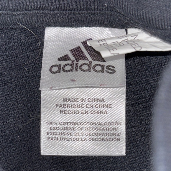 adidas Black Baby Zipper One-Piece with White Stripes - Picture 5 of 9